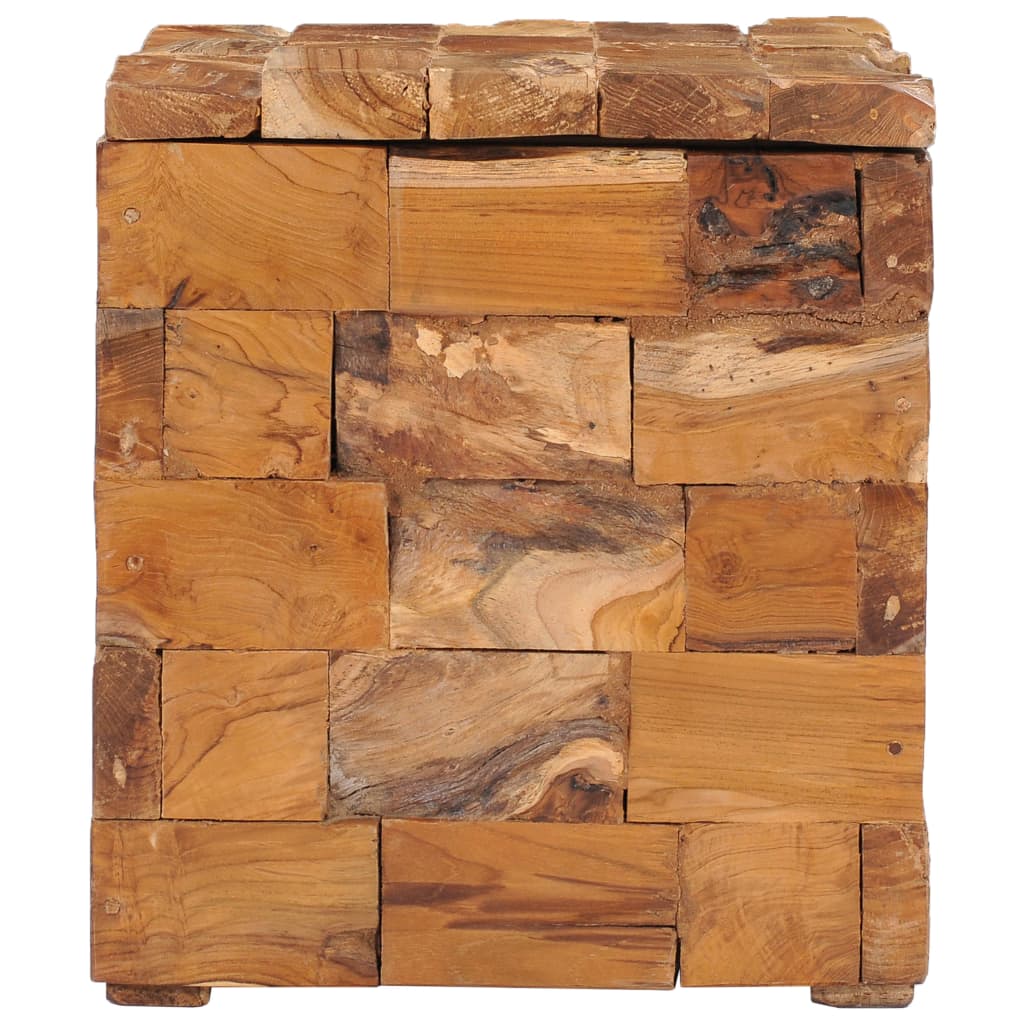 Taburetė-daiktadėžė, 40x40x45cm, tikmedžio medienos masyvas