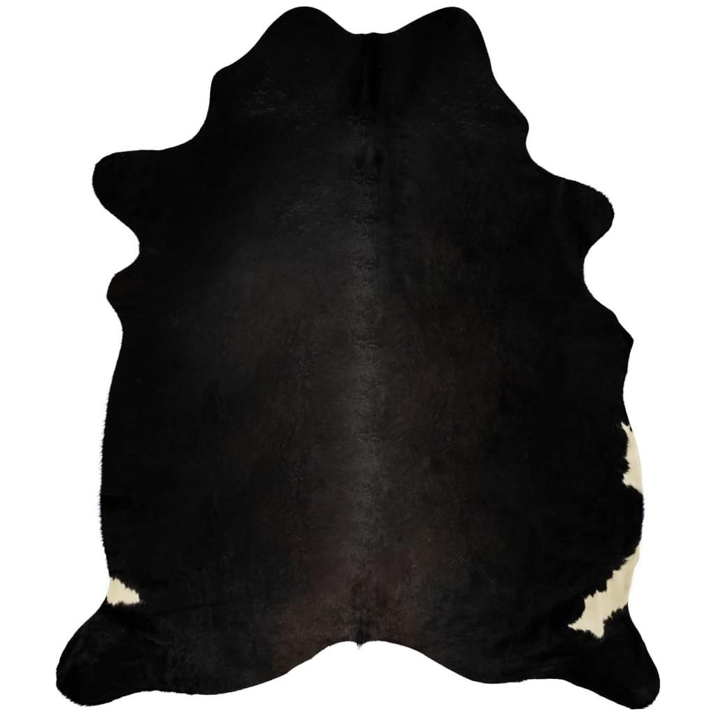 Natūralios karvės odos kilimas, juodos spalvos, 150x170cm