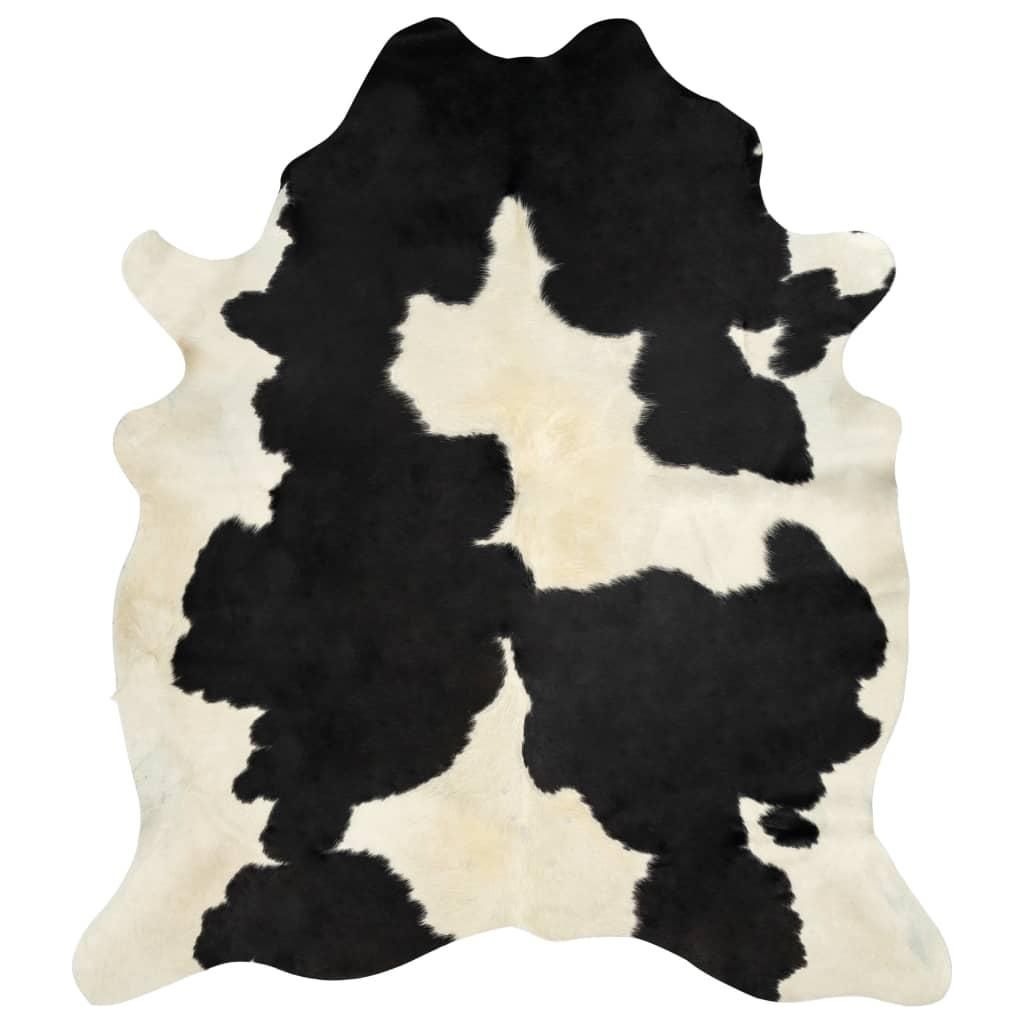 Natūralios karvės odos kilimas, juodos ir baltos sp., 150x170cm