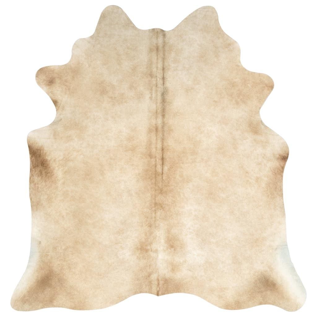 Natūralios karvės odos kilimas, smėlio spalvos, 150x170cm