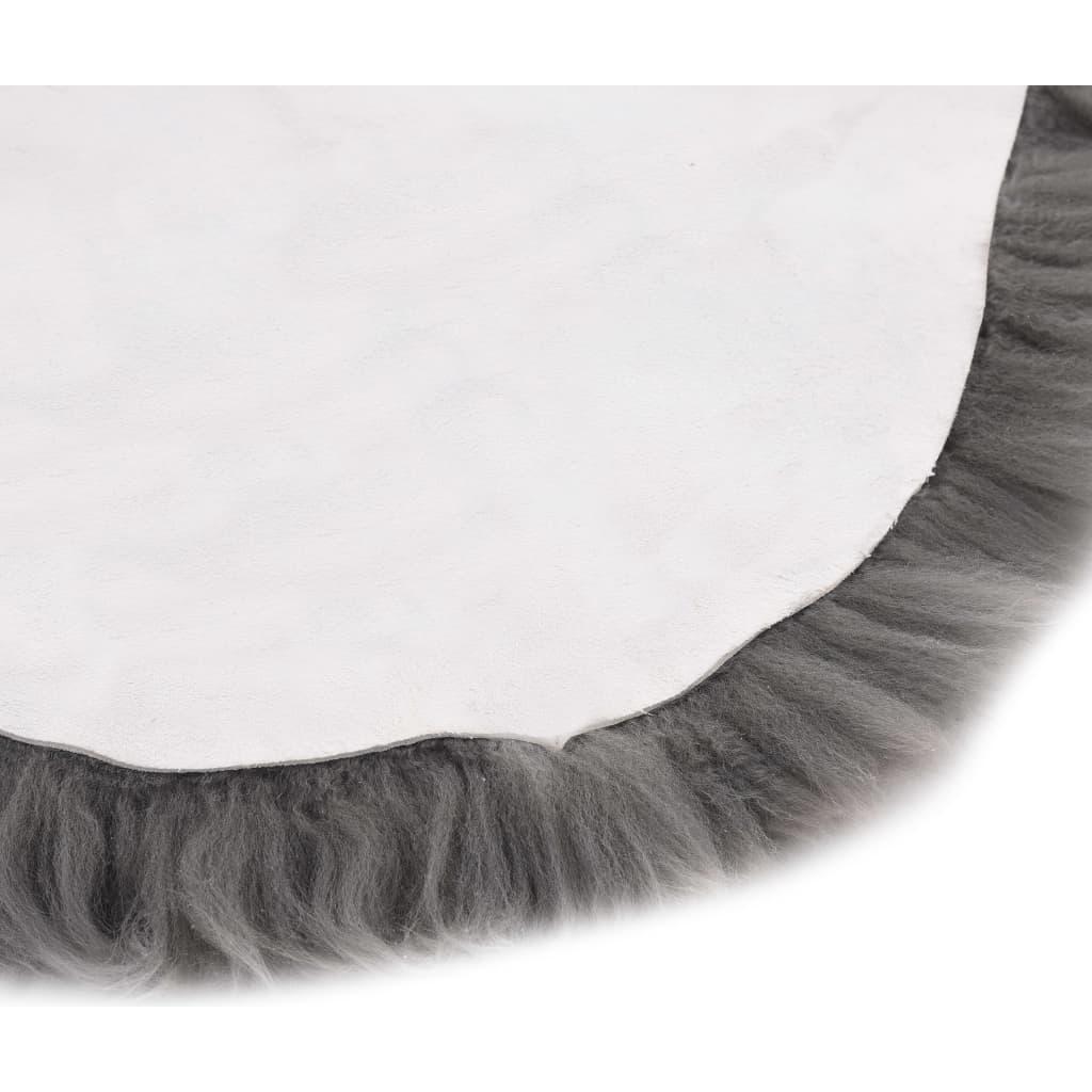 Avies kailio kilimėlis, šviesiai pilkos spalvos, 60x90 cm