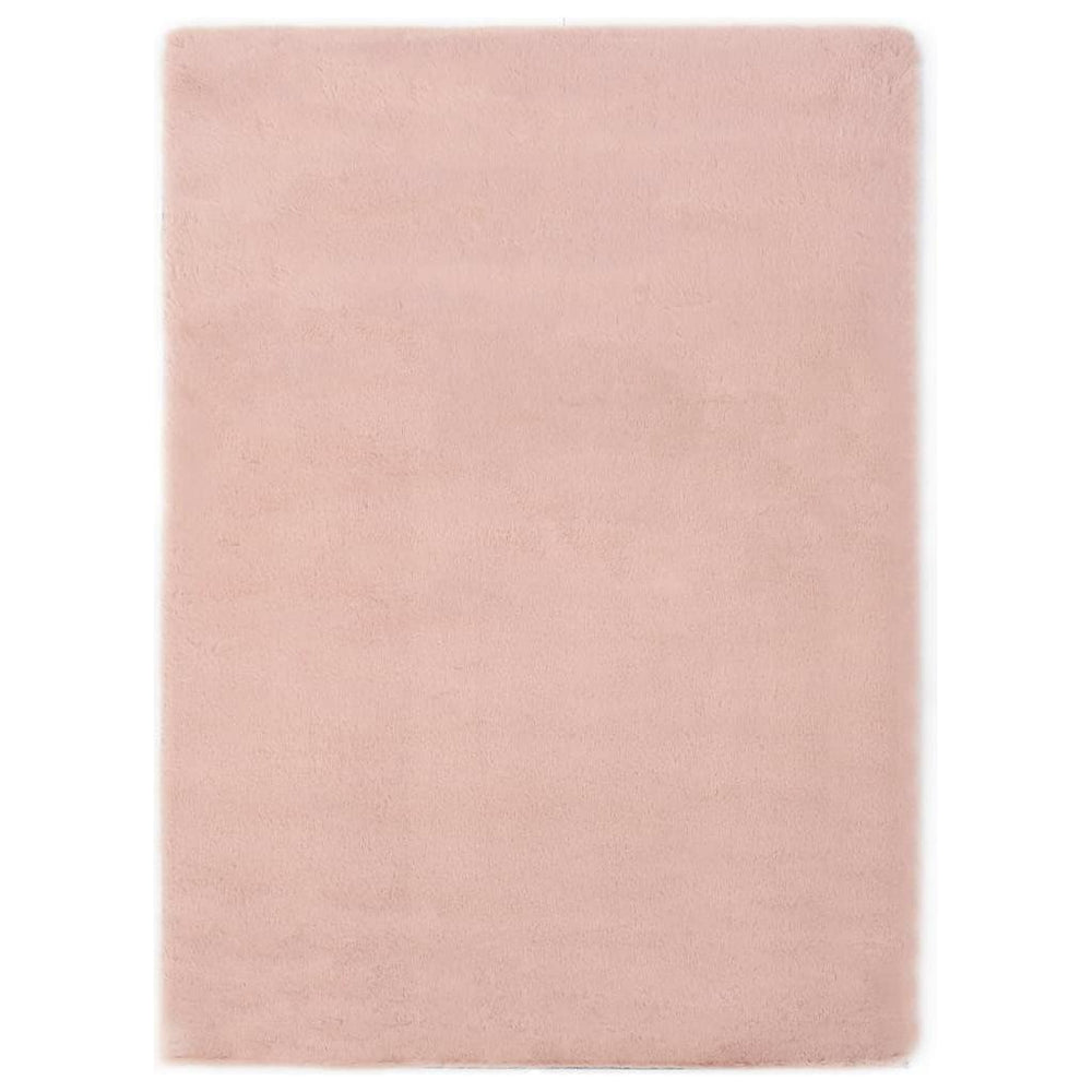 Kilimas, rožinės spalvos, 160x230 cm, dirbtinis triušio kailis