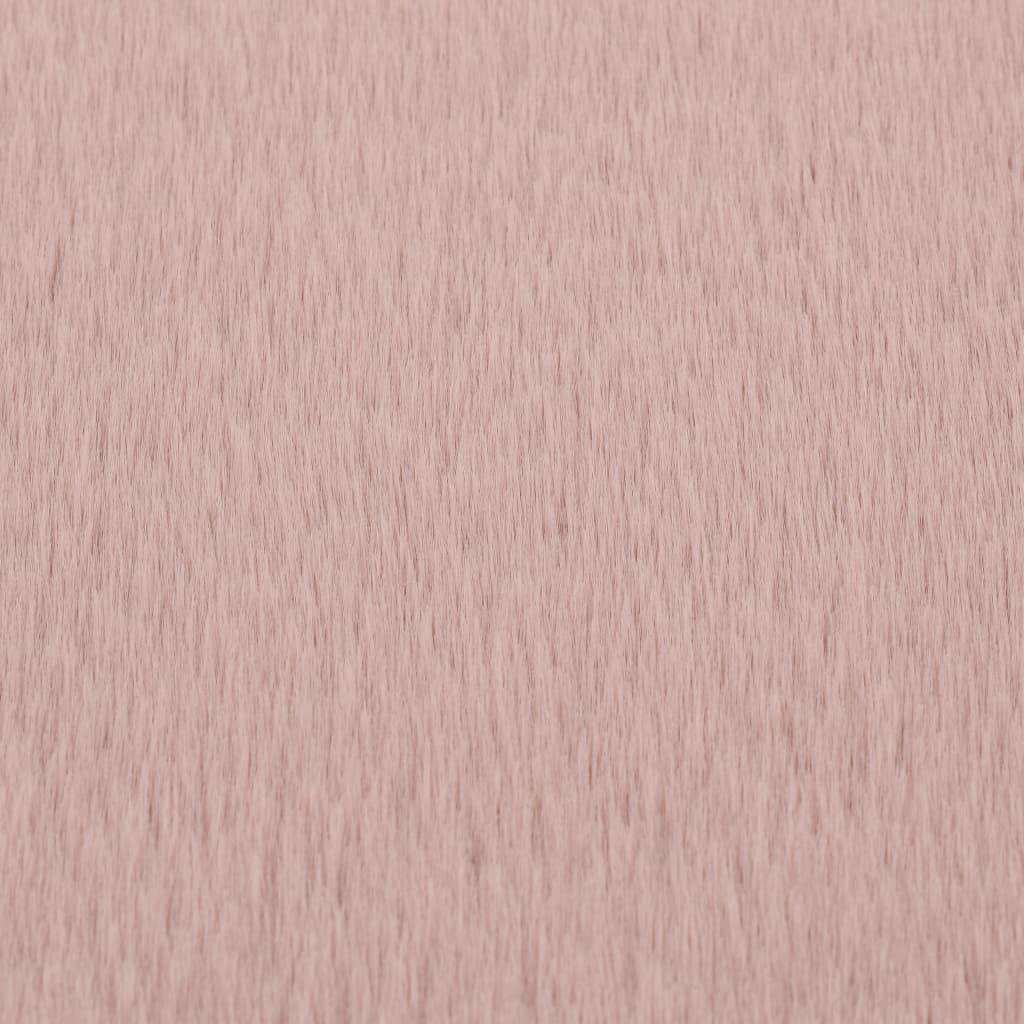 Kilimas, rožinės spalvos, 160 cm, dirbtinis triušio kailis