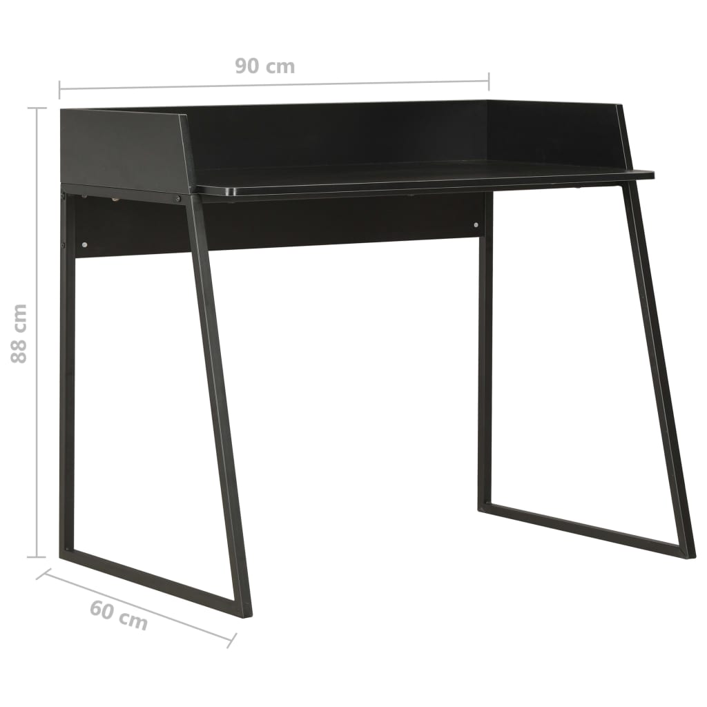 Rašomasis stalas, juodos spalvos, 90x60x88cm
