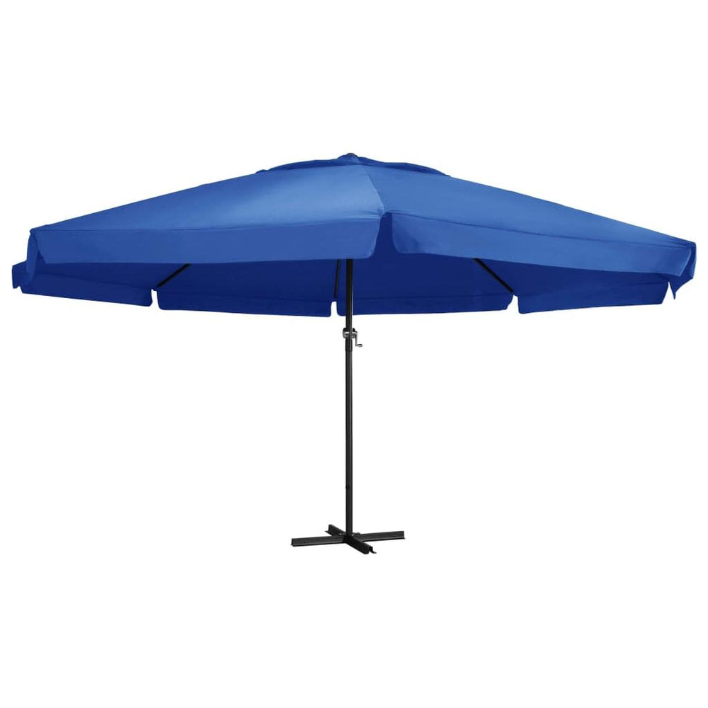Lauko skėtis su aliuminio stulpu, mėlynos spalvos, 600cm