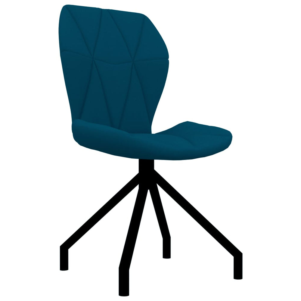 Valgomojo kėdės, 2vnt., mėlynos spalvos, dirbtinė oda