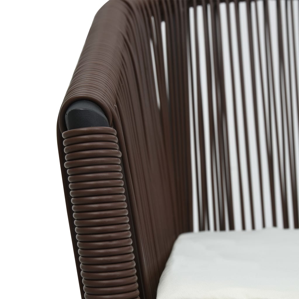 Sodo kėdės, 2vnt., rudos spalvos, PVC ratanas