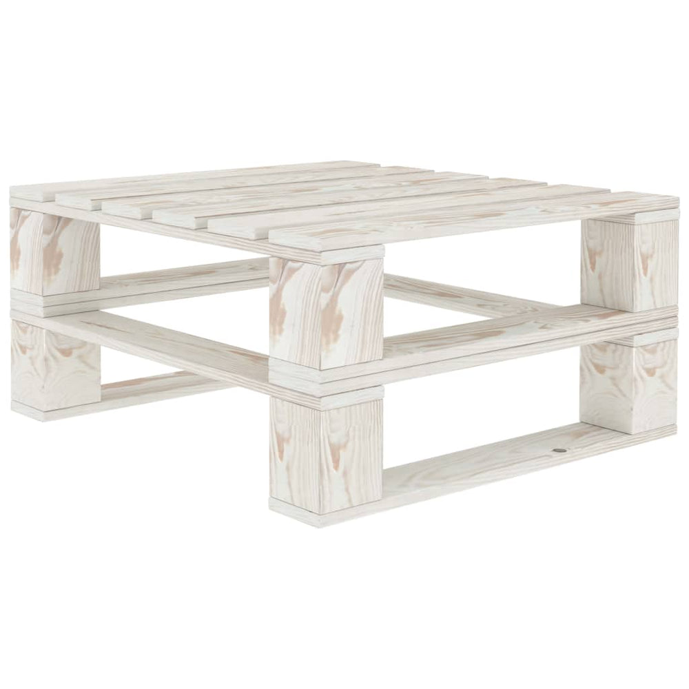 Sodo stalai ir palečių, 2vnt., baltos spalvos, mediena
