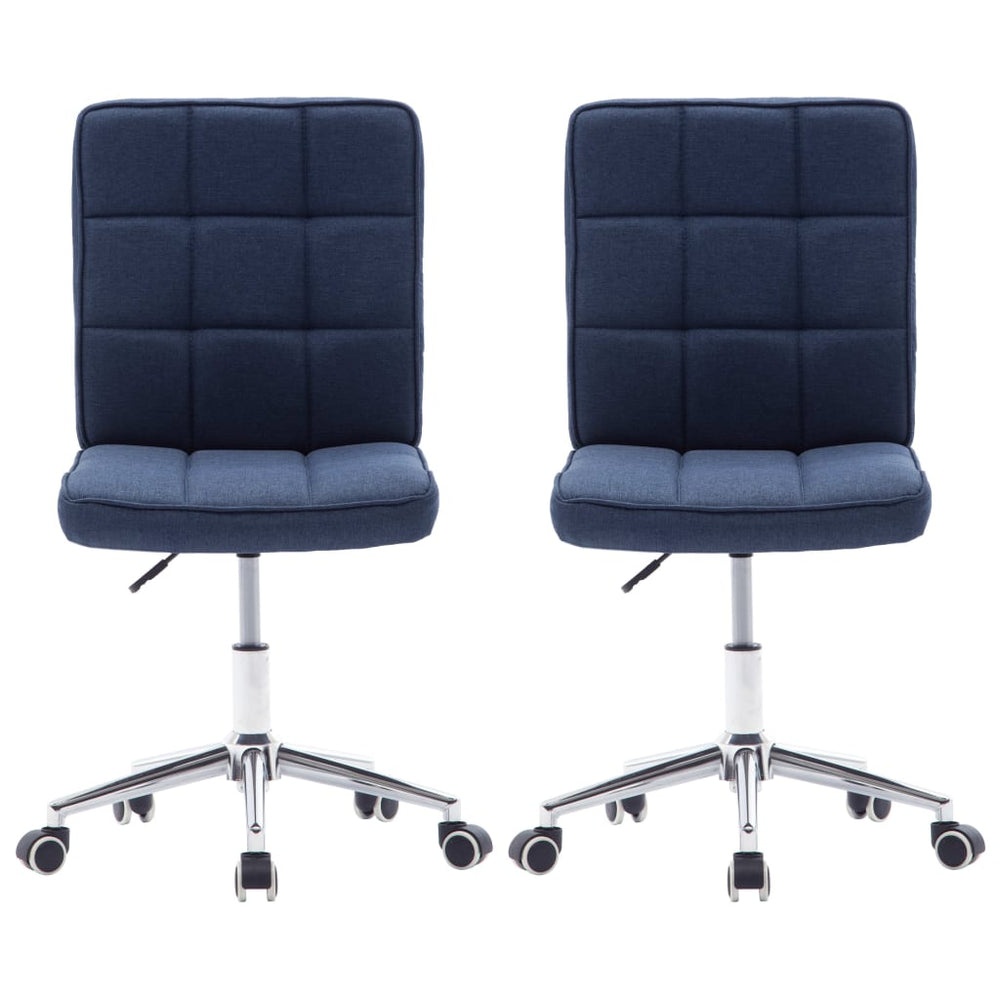 Valgomojo kėdės, 2vnt., mėlynos spalvos, audinys (283573x2)