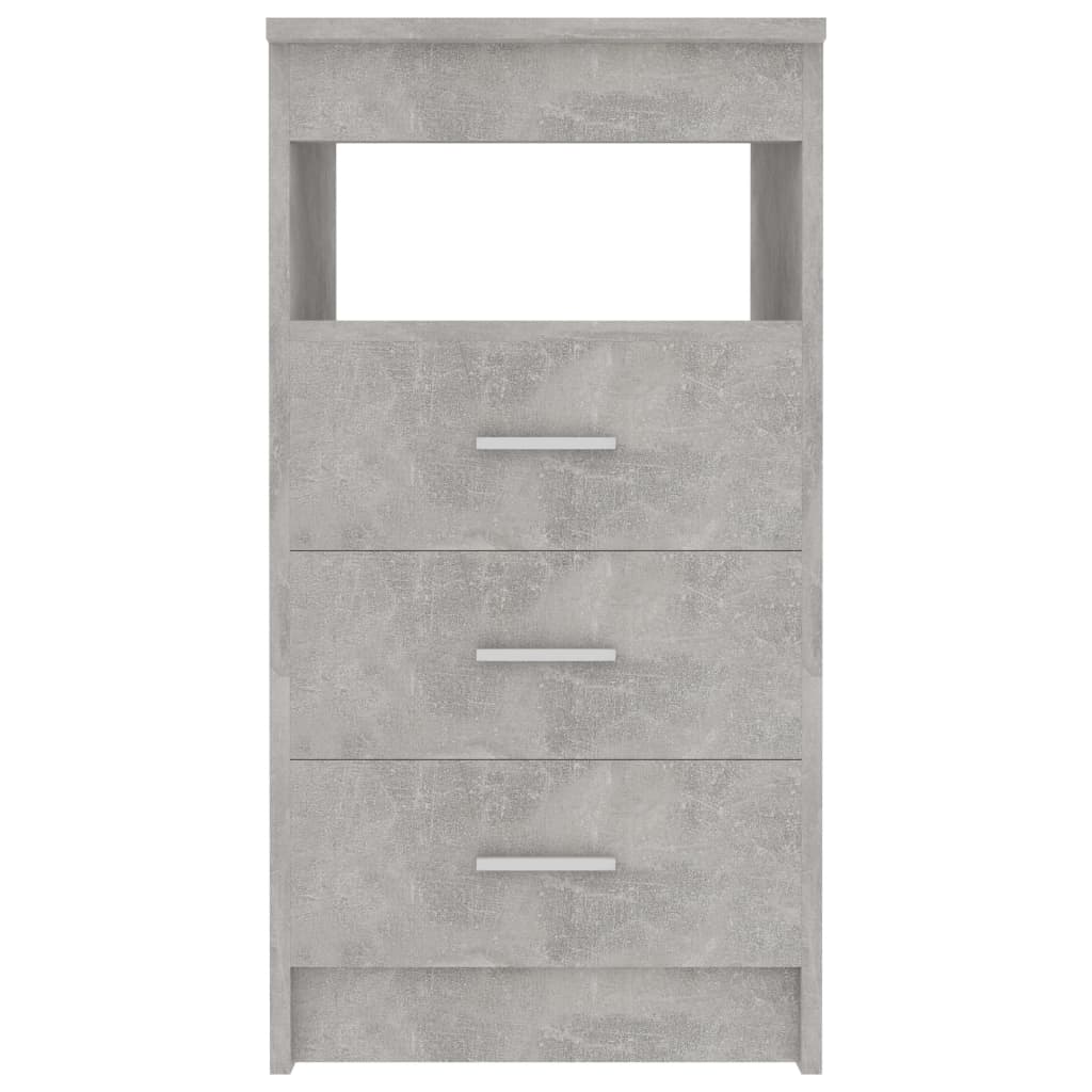 Spintelė su stalčiais, betono pilkos spalvos, 40x50x76cm, MDP