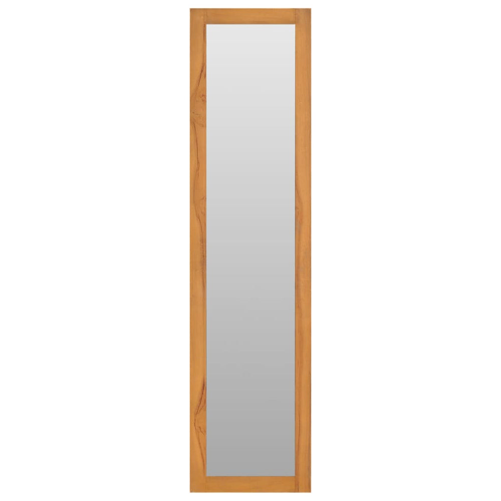 Sieninis veidrodis su lentynomis, 30x30x120cm, tikmedis