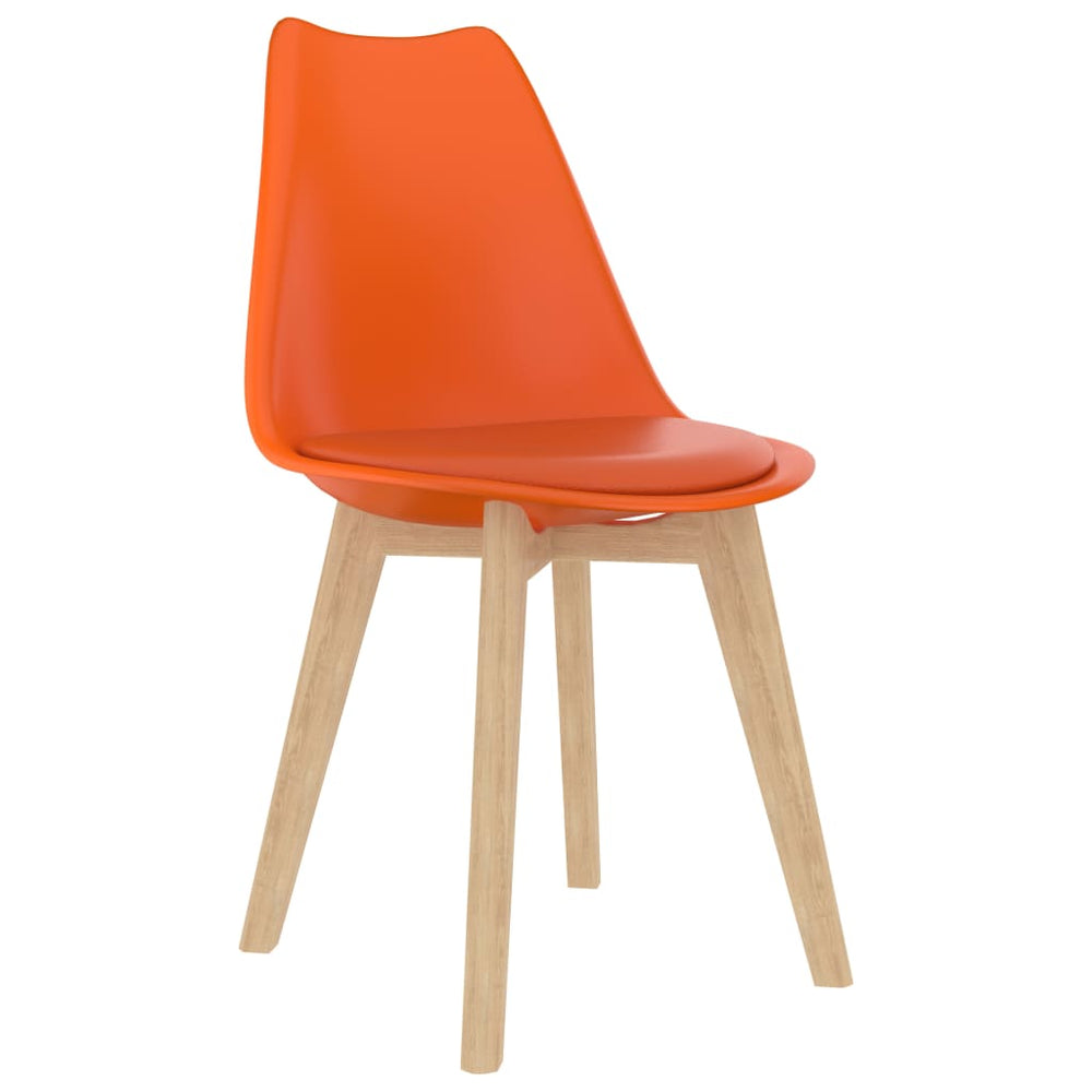 Valgomojo kėdės, 2vnt., oranžinės spalvos, plastikas