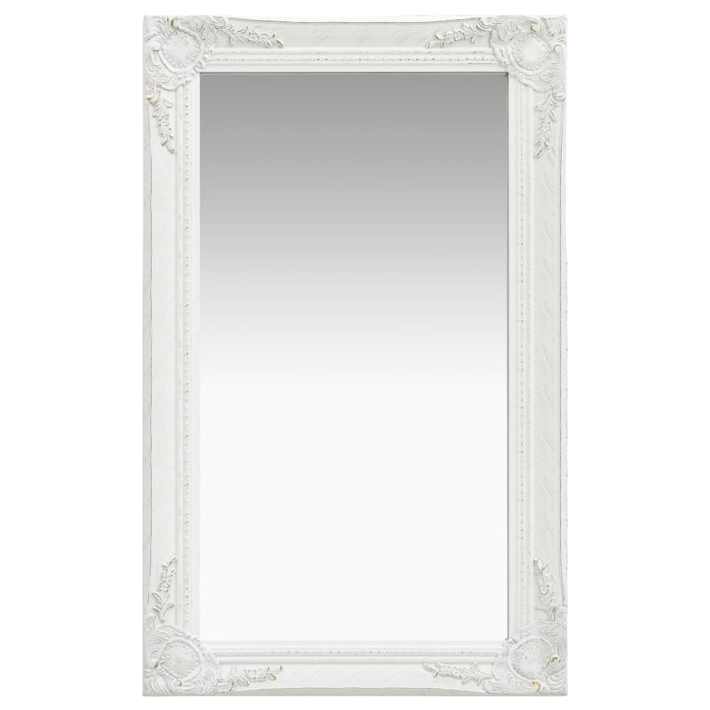 Sieninis veidrodis, baltas, 50x80cm, barokinis stilius