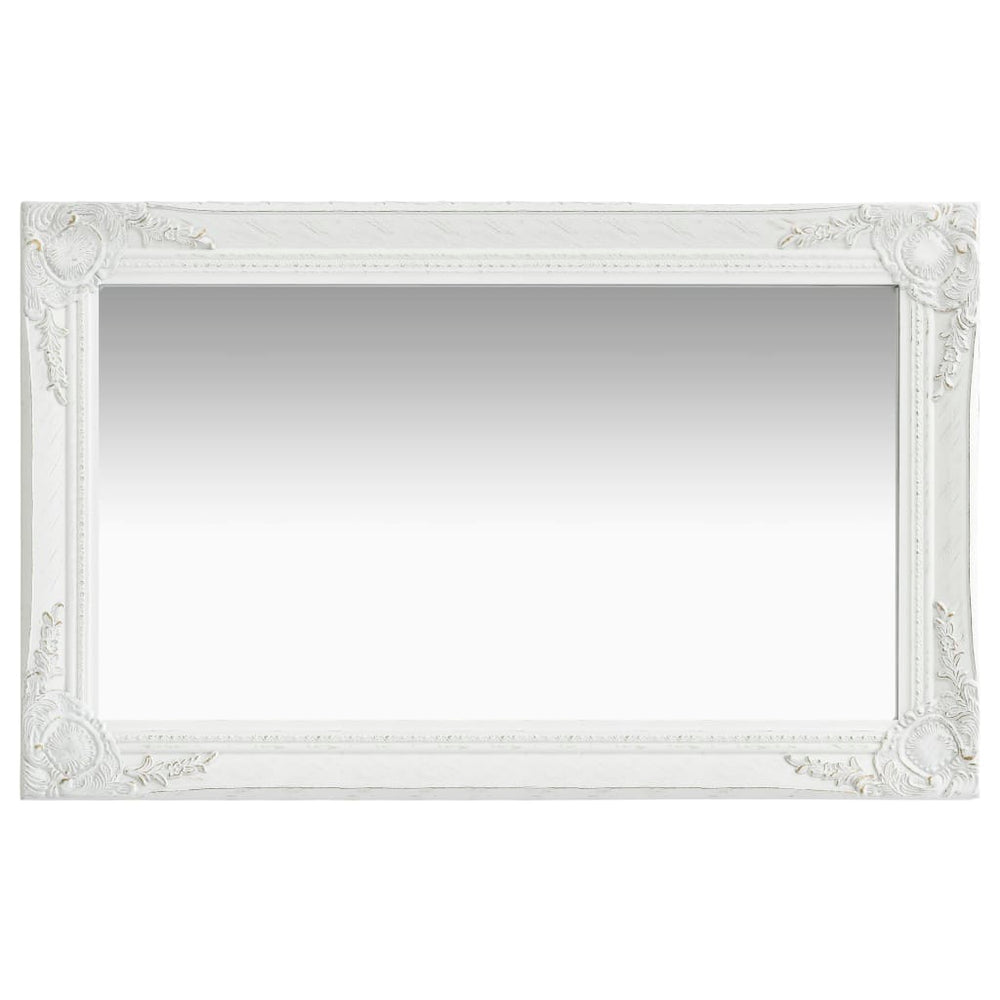 Sieninis veidrodis, baltas, 50x80cm, barokinis stilius