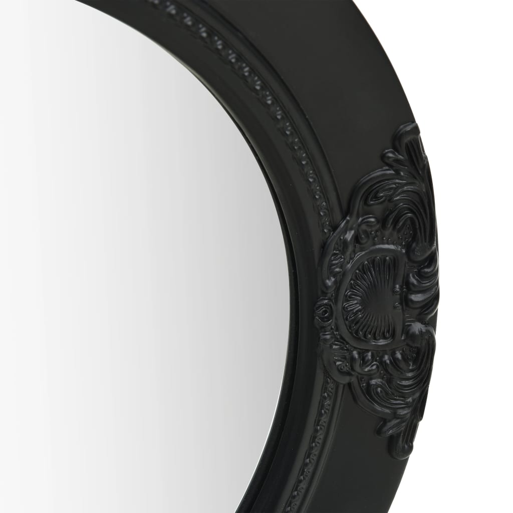 Sieninis veidrodis, juodos spalvos, 50cm, barokinio stiliaus