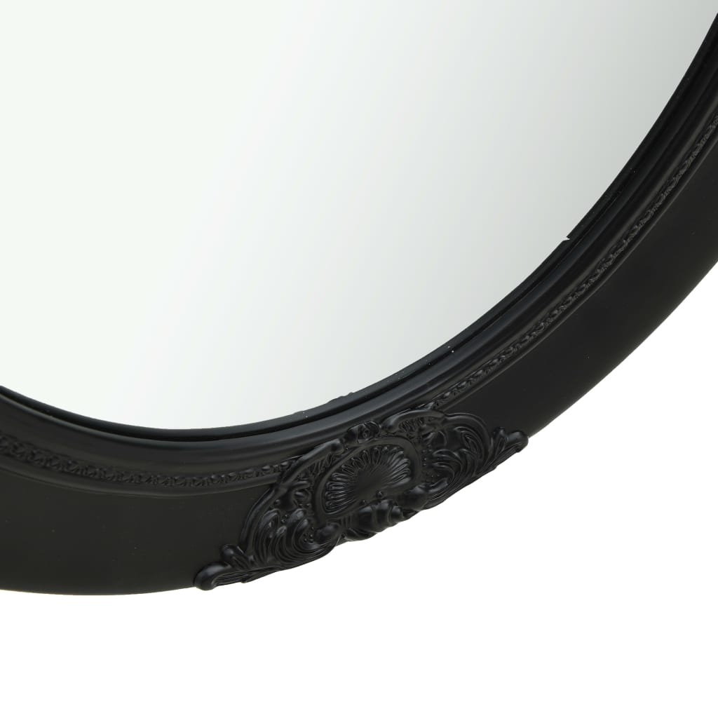Sieninis veidrodis, juodos spalvos, 50x60cm, barokinio stiliaus
