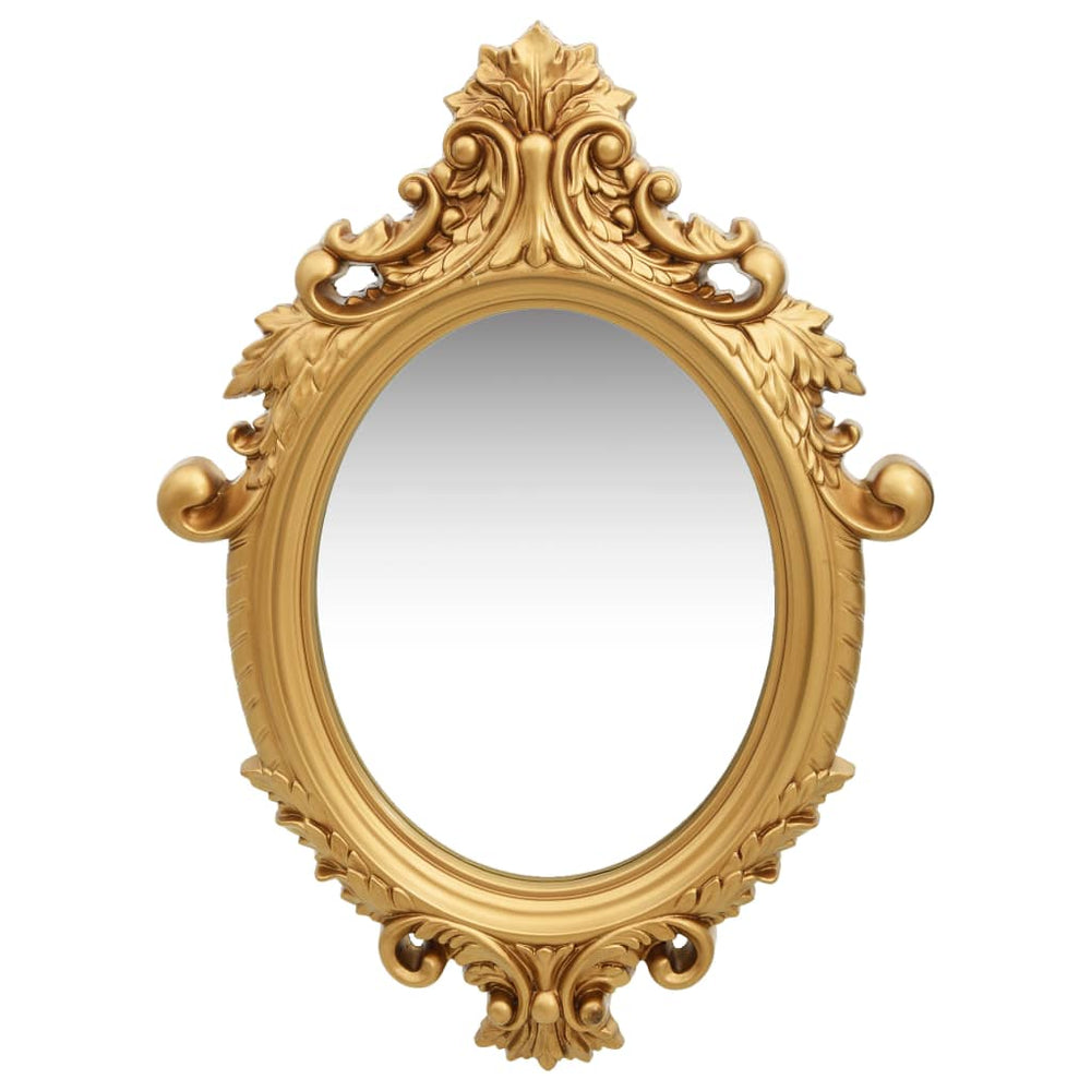 Sieninis veidrodis, auksinės spalvos, 56x76cm, rūmų stiliaus