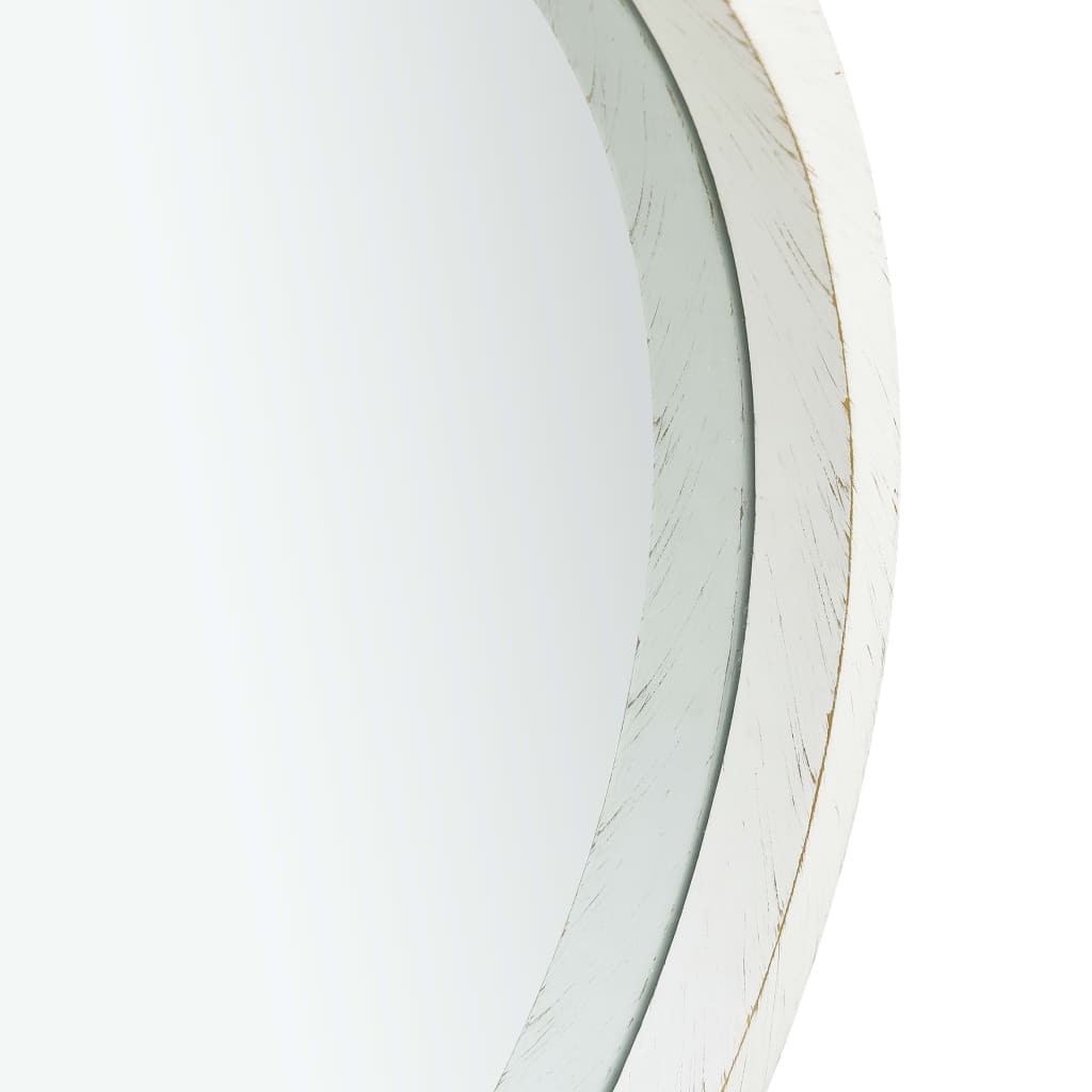 Sieninis veidrodis su dirželiu, baltos spalvos, 50cm