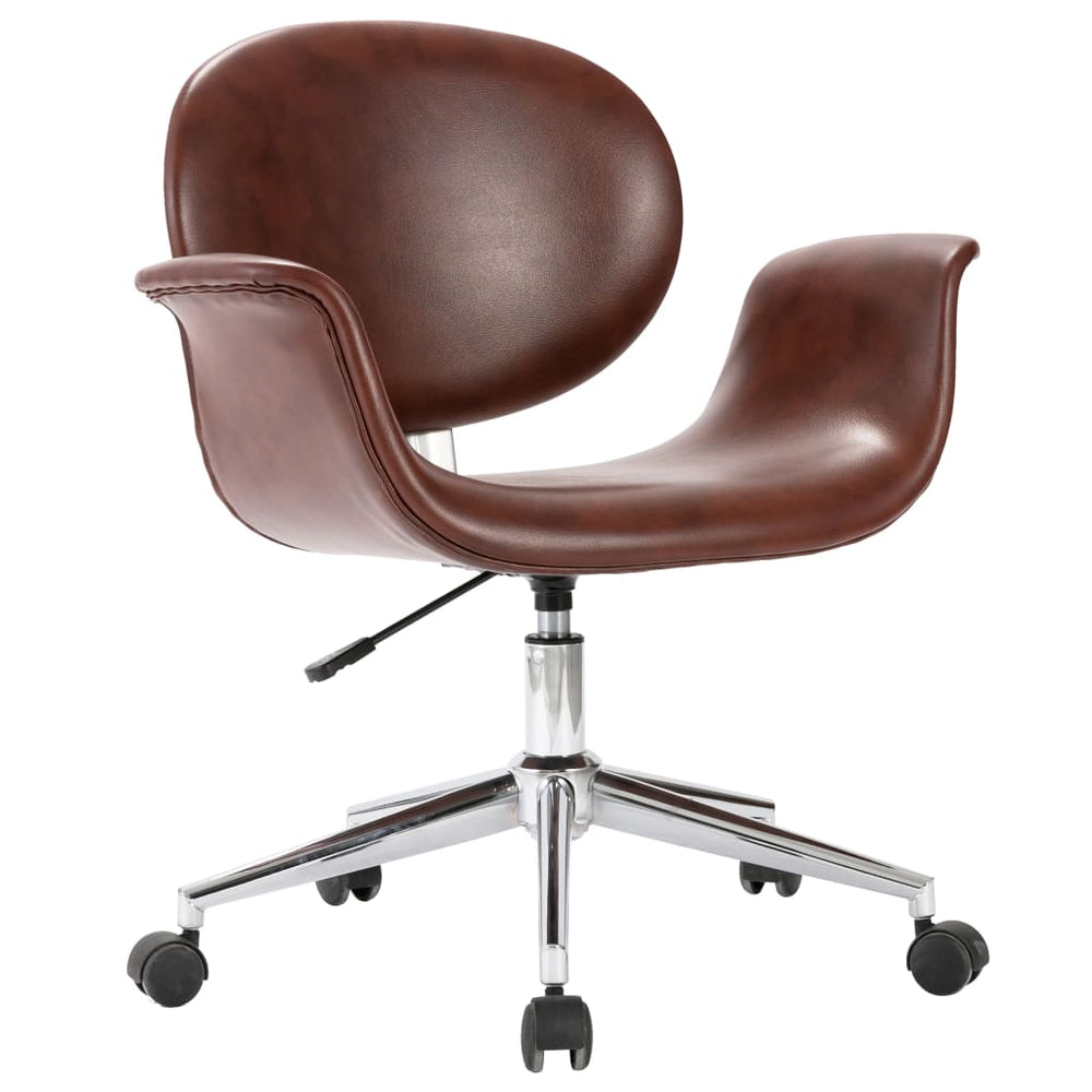 Pasukama biuro kėdė, rudos spalvos, dirbtinė oda