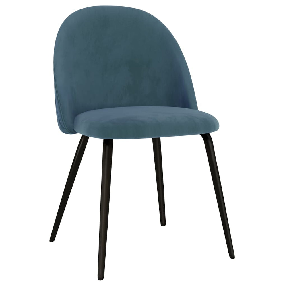 Valgomojo kėdės, 2vnt., mėlynos spalvos, audinys
