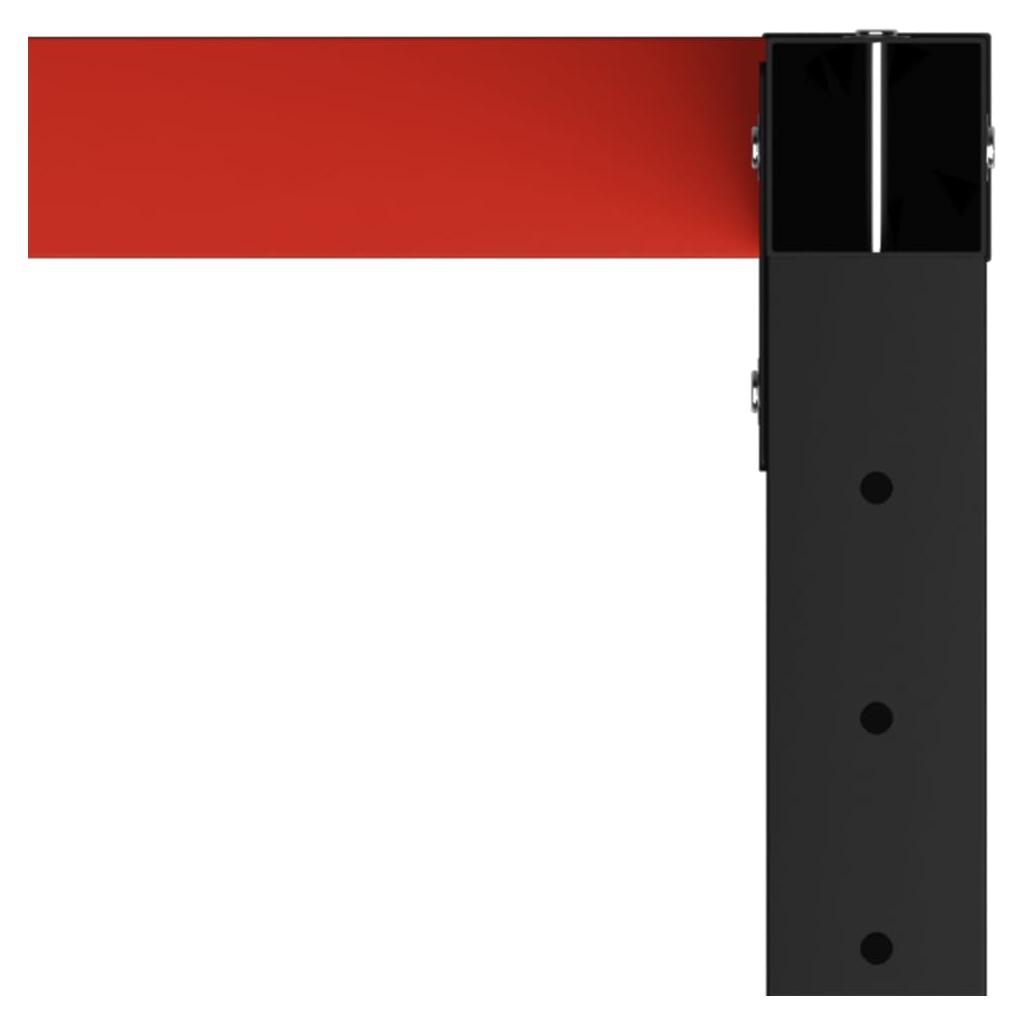Darbastalio rėmas, juodas ir raudonas, 80x57x79cm, metalas