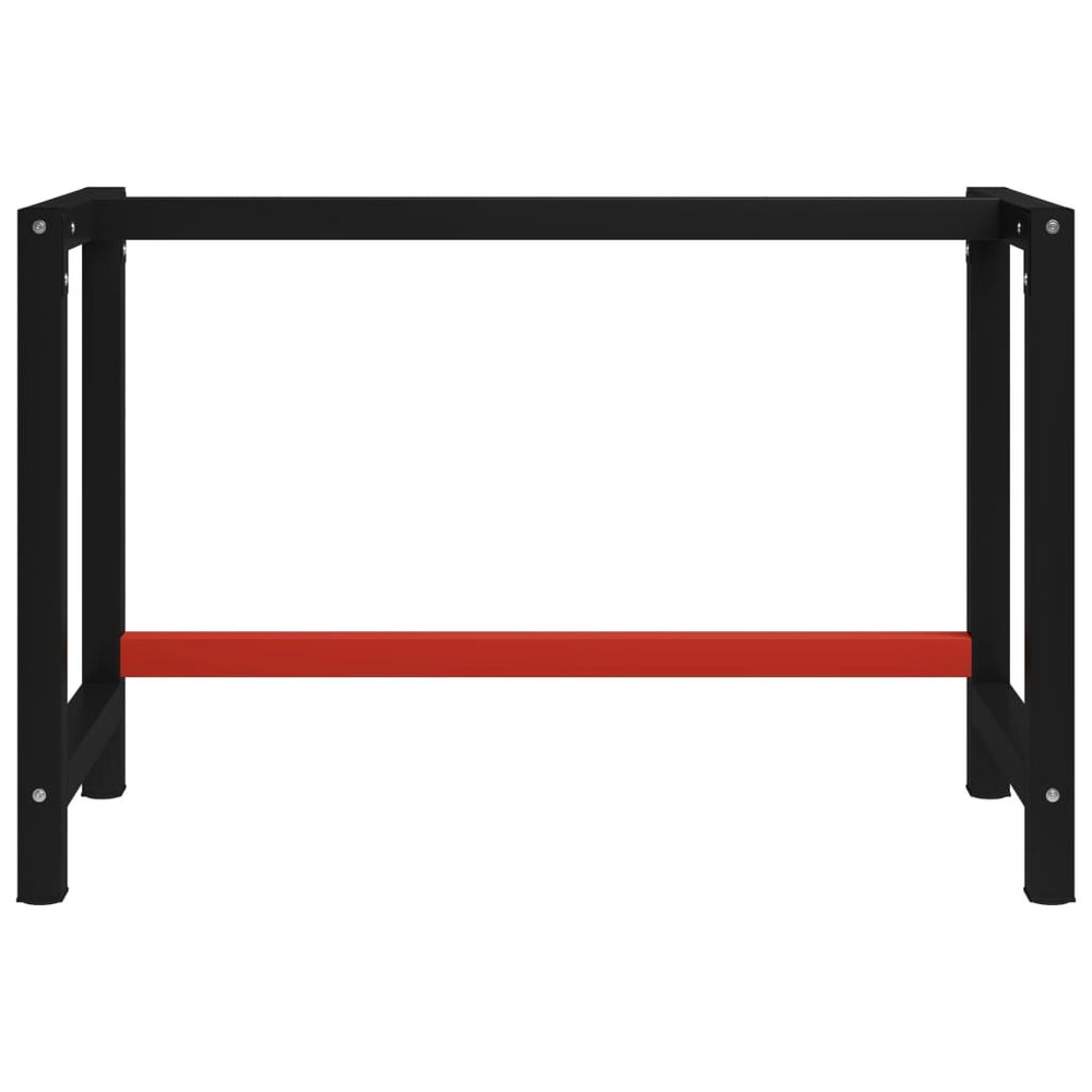Darbastalio rėmas, juodas ir raudonas, 120x57x79cm, metalas