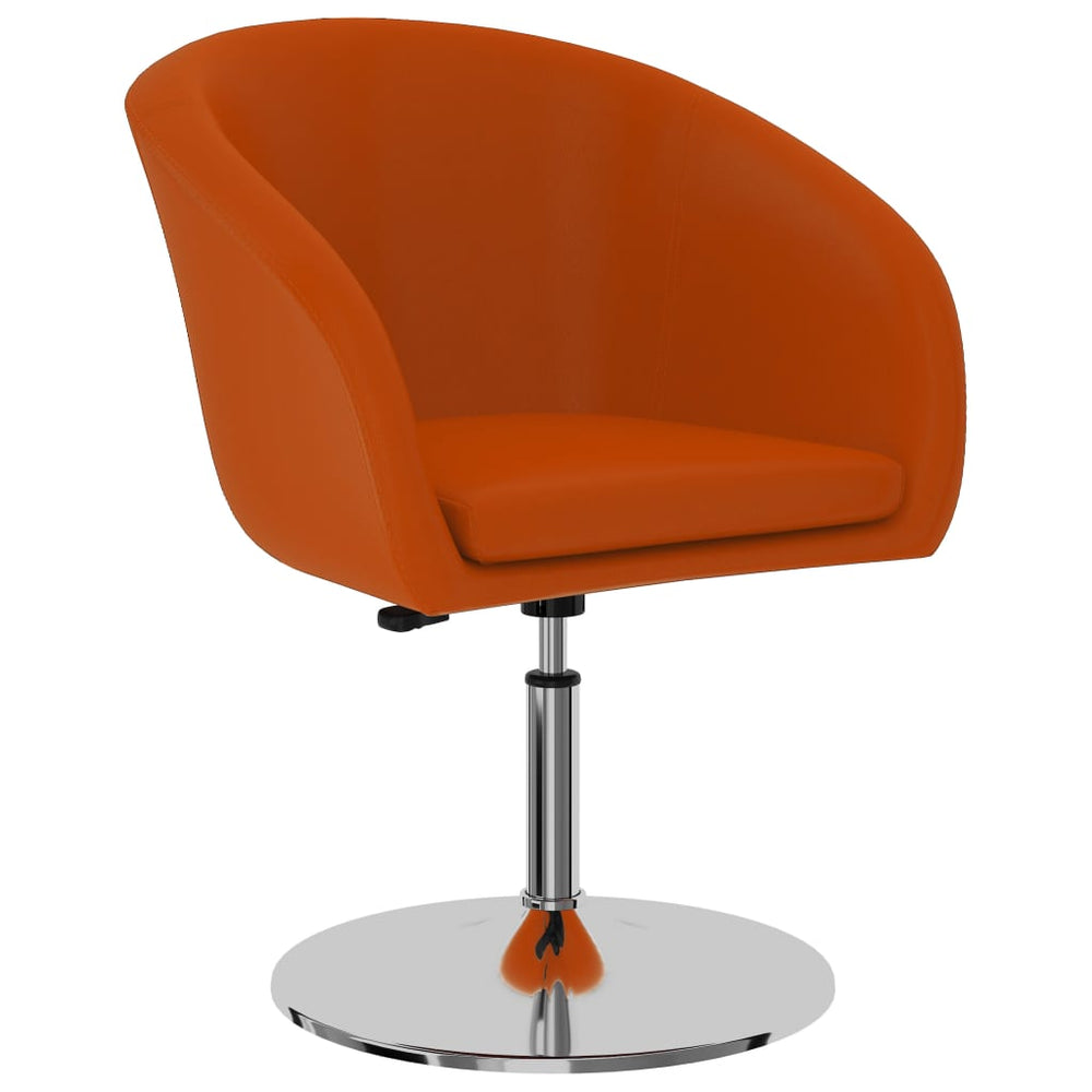 Valgomojo kėdės, 2vnt., oranžinės spalvos, dirbtinė oda