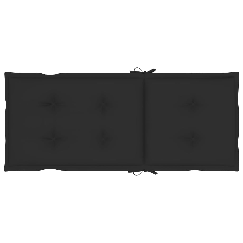 Sodo kėdės pagalvėlės, 6vnt., juodos spalvos, 120x50x7cm
