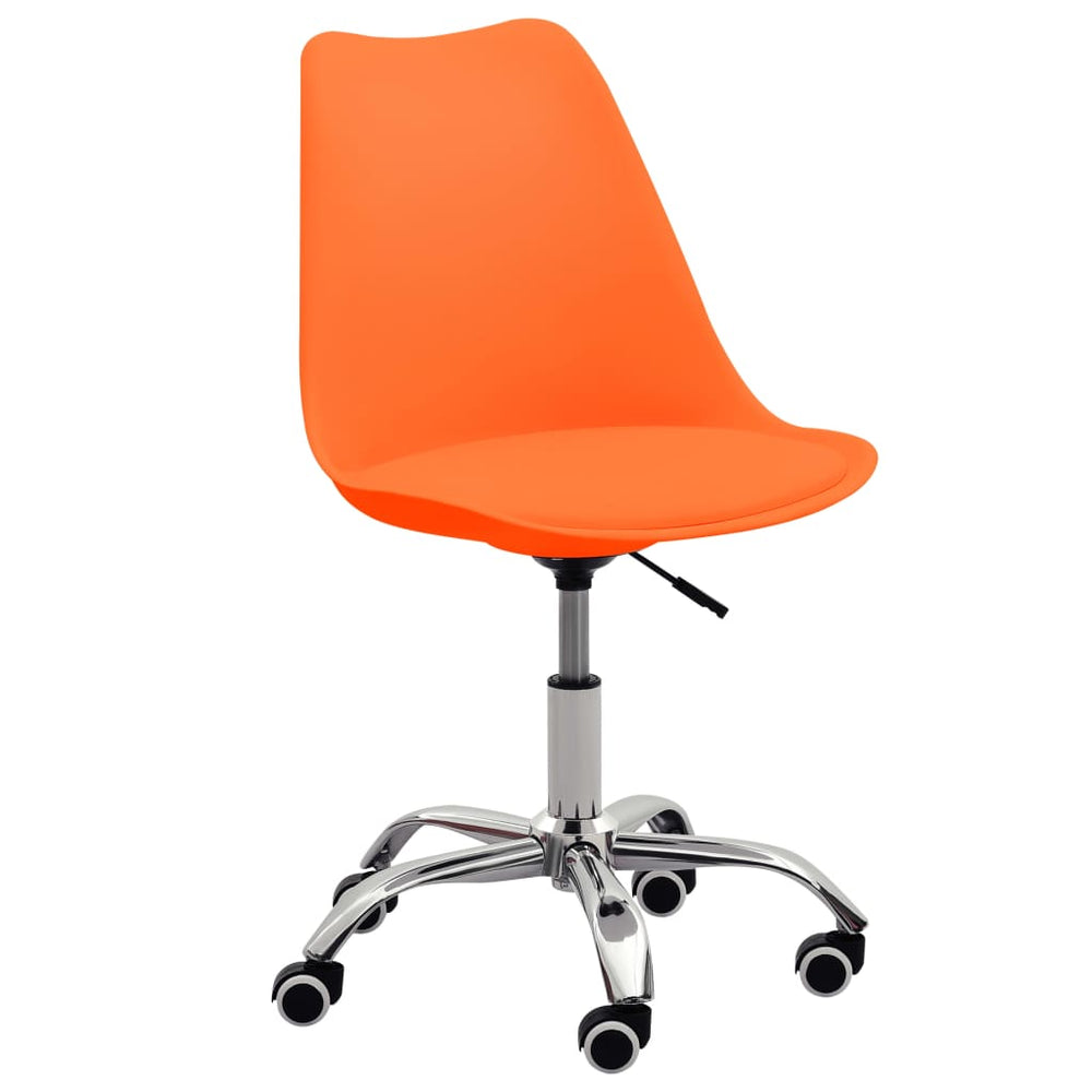 Valgomojo kėdės, 2vnt., oranžinės, dirbtinė oda (289147)
