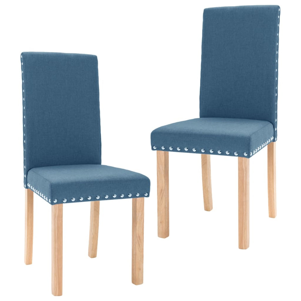 Valgomojo kėdės, 2vnt., mėlynos spalvos, audinys
