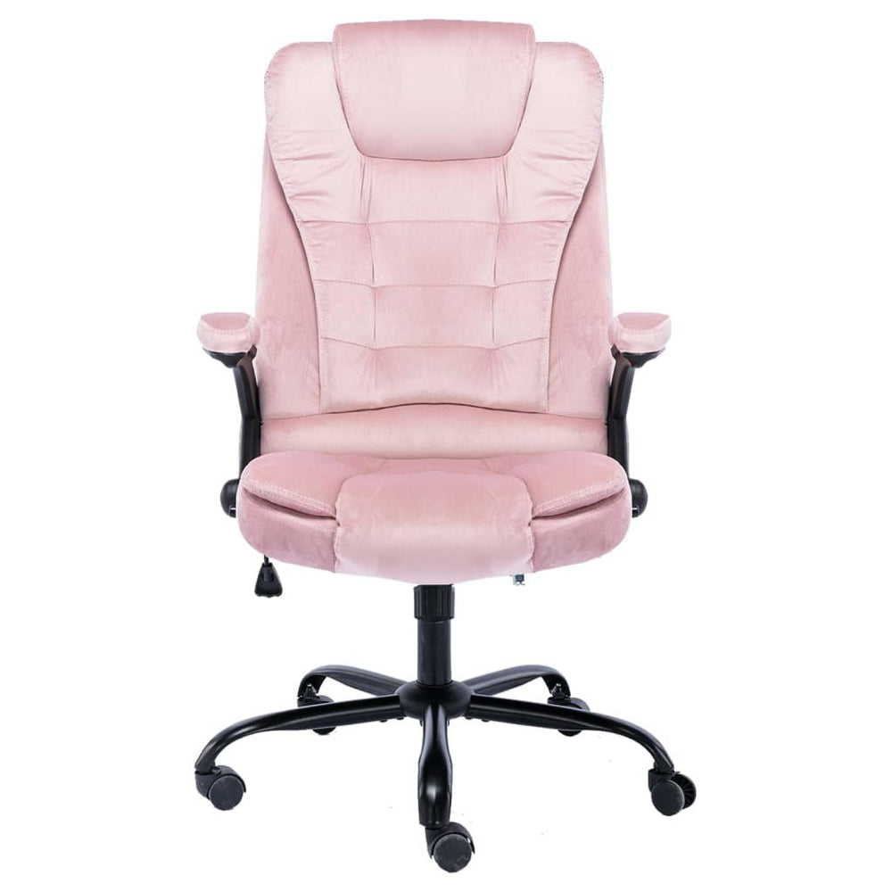 Biuro kėdė, rožinės spalvos, aksomas