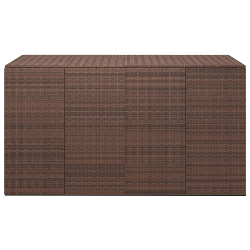Sodo dėžė pagalvėlėms, ruda, 194x100x103cm, PE ratanas