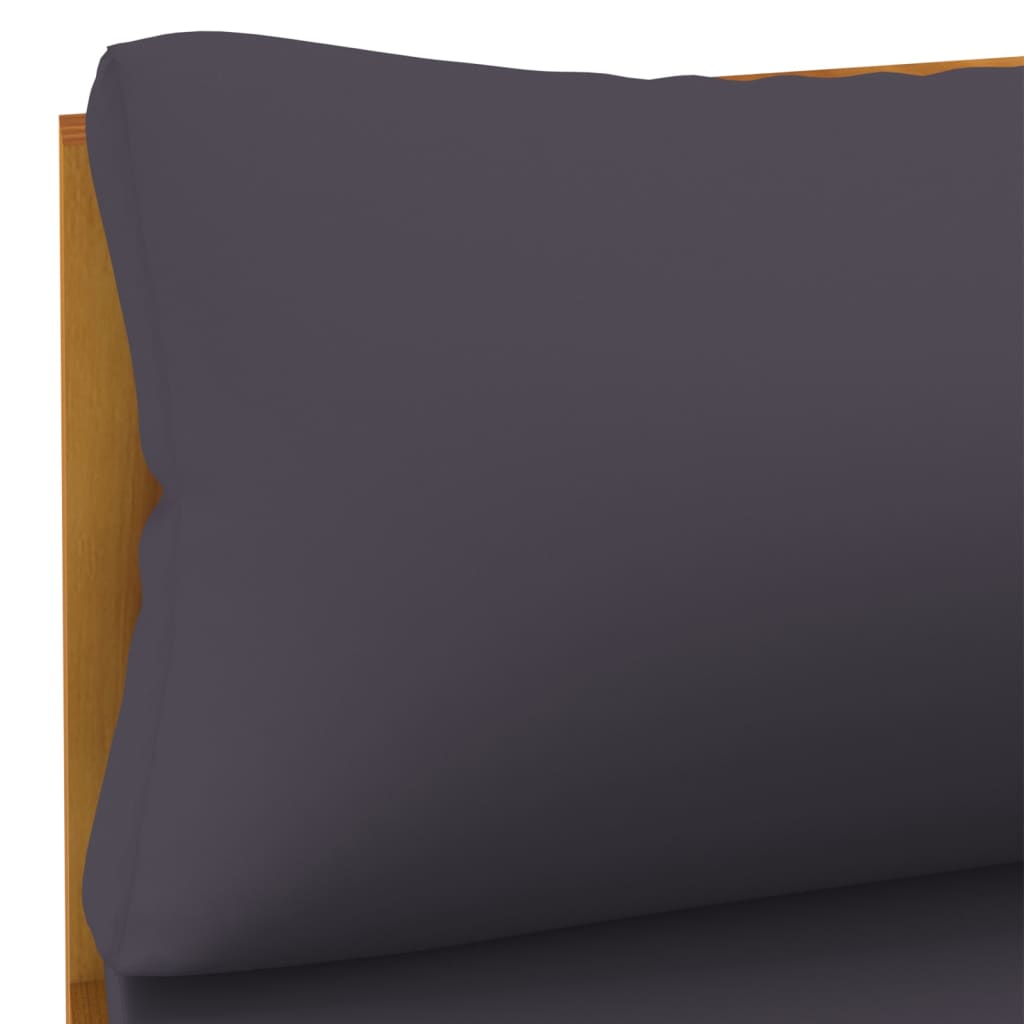 Sodo baldų komplektas su pagalvėmis, 4 dalių, akacijos masyvas