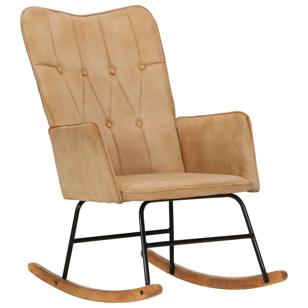 Supama kėdė, kreminės spalvos, drobė, vintažinio dizaino