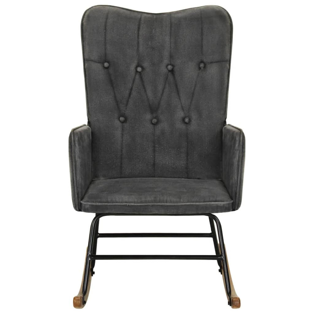 Supama kėdė, juodos spalvos, drobė, vintažinio dizaino