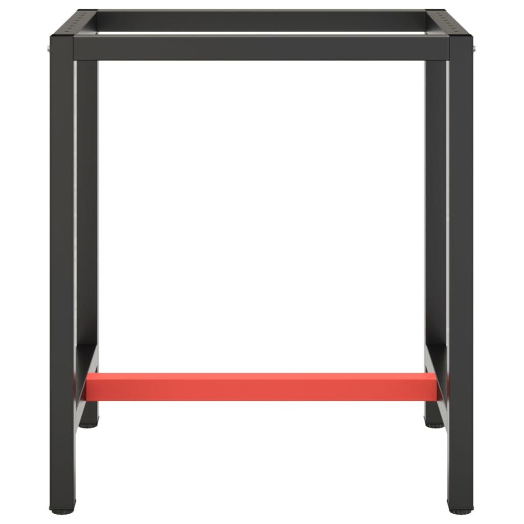 Darbastalio rėmas, juodas ir raudonas, 70x50x79cm, metalas