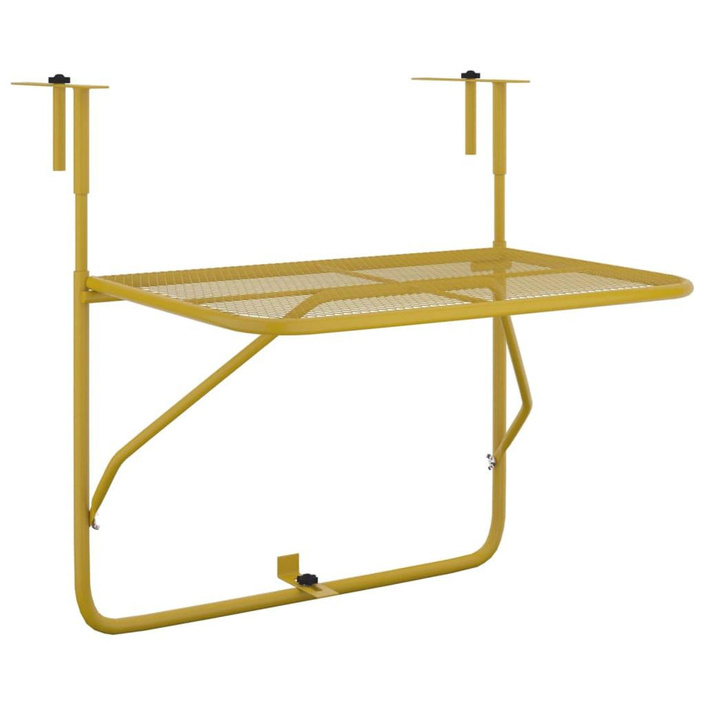 Balkono staliukas, auksinės spalvos, 60x40cm, plienas