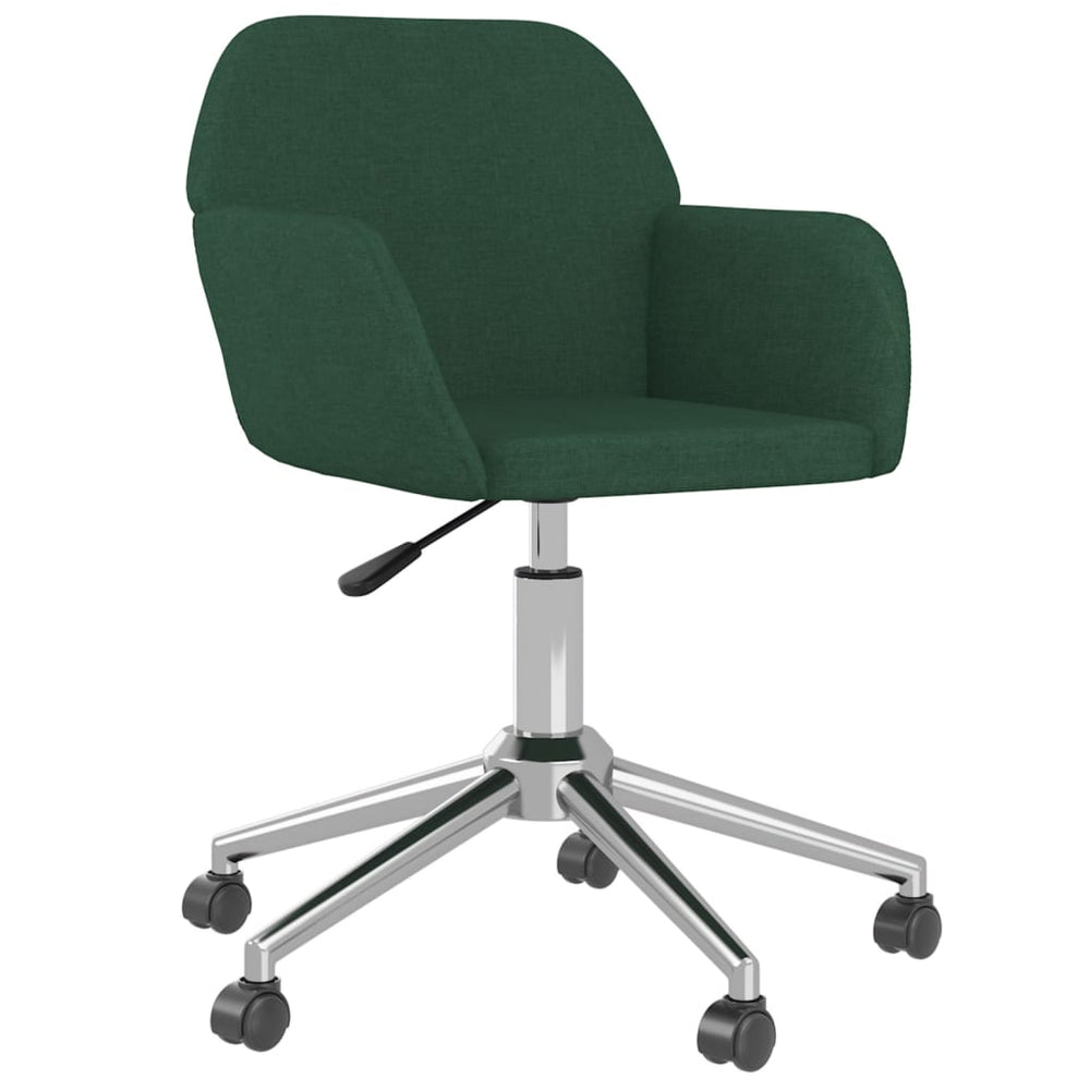 Pasukama biuro kėdė, tamsiai žalios spalvos, audinys