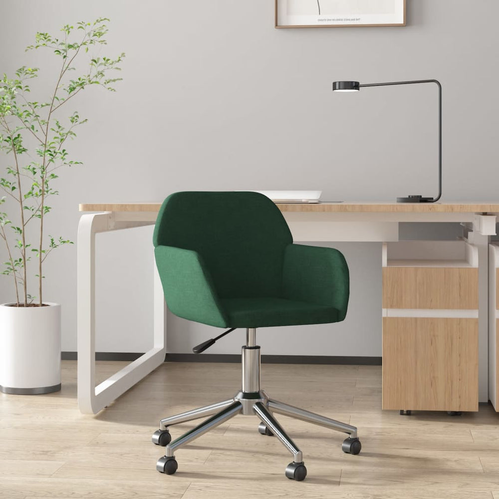 Pasukama biuro kėdė, tamsiai žalios spalvos, audinys