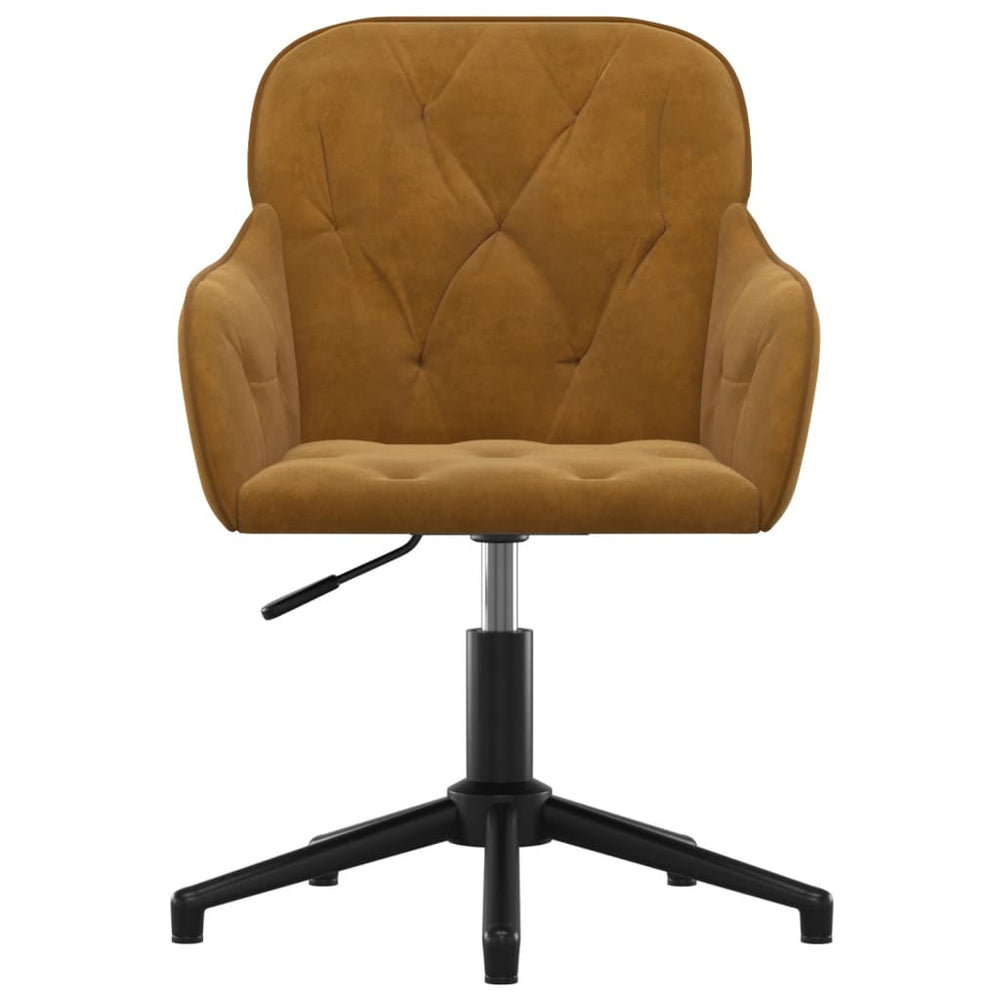 Pasukama biuro kėdė, rudos spalvos, aksomas