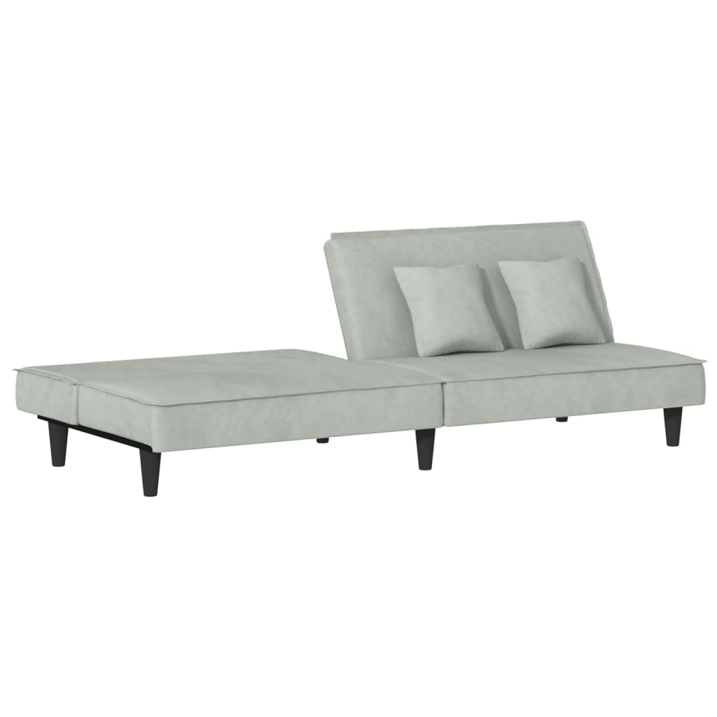 Sofa-lova, šviesiai pilkos spalvos, aksomas