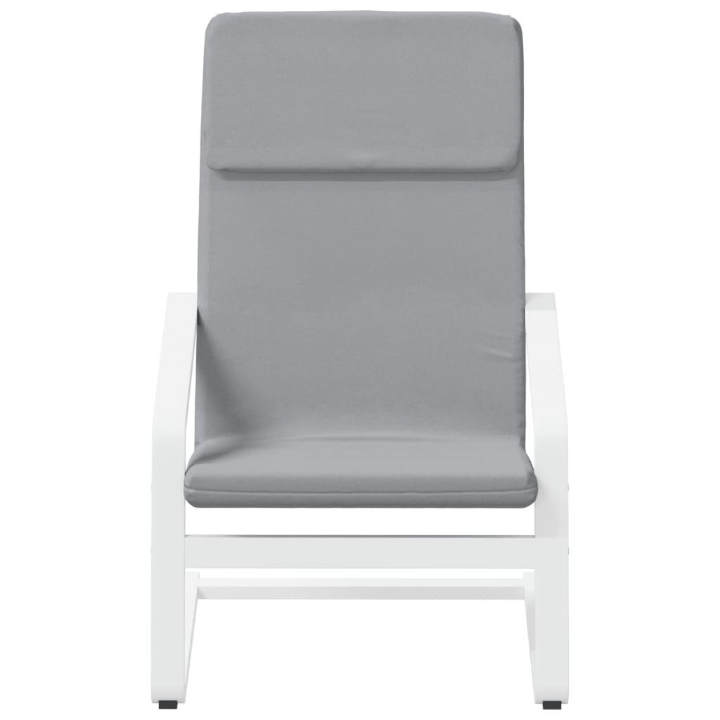 Poilsio kėdė, šviesiai pilkos spalvos, audinys