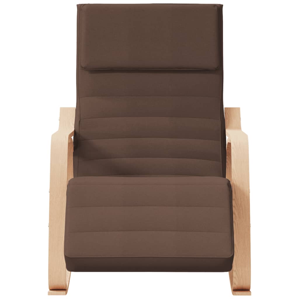 Supama kėdė, tamsiai rudos spalvos, audinys