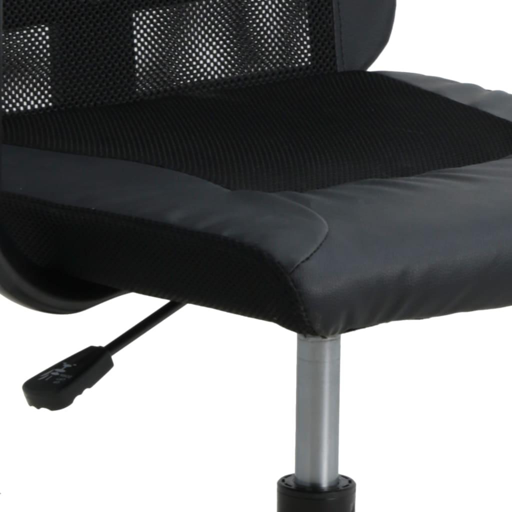 Biuro kėdė, juodos spalvos, tinklinis audinys ir dirbtinė oda