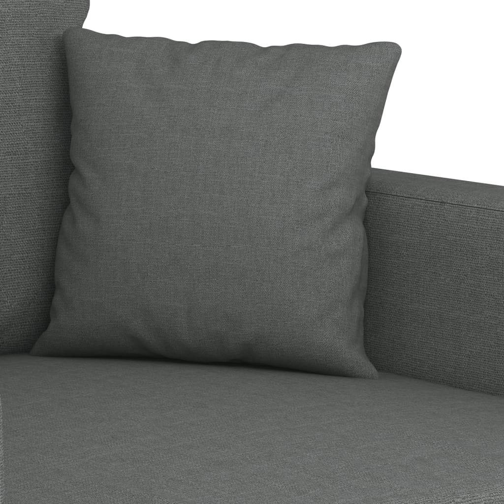 Sofos komplektas su pagalvėmis, 4 dalių, pilkas, audinys