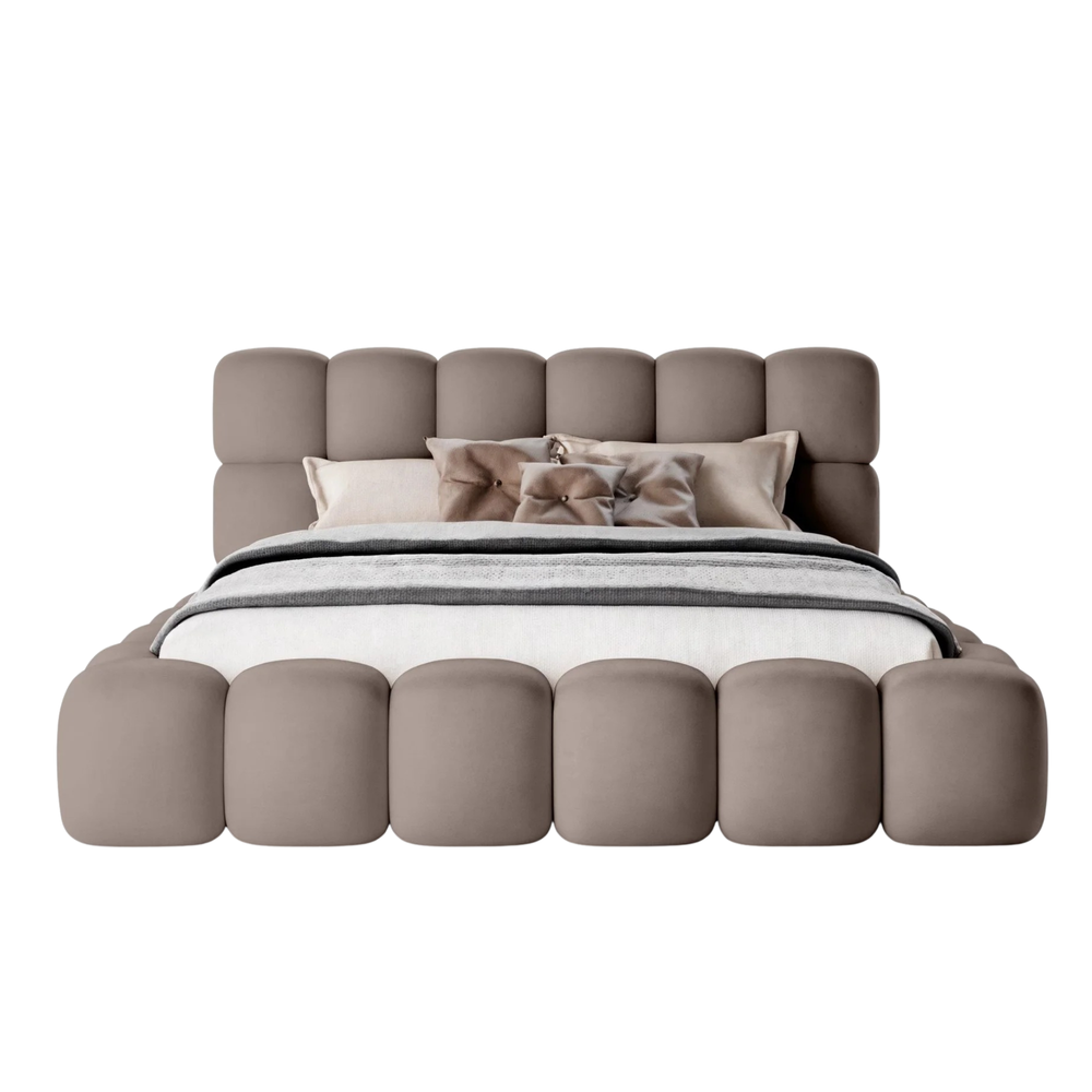 Miegamojo lova JASMIJA, šviesiai ruda piano