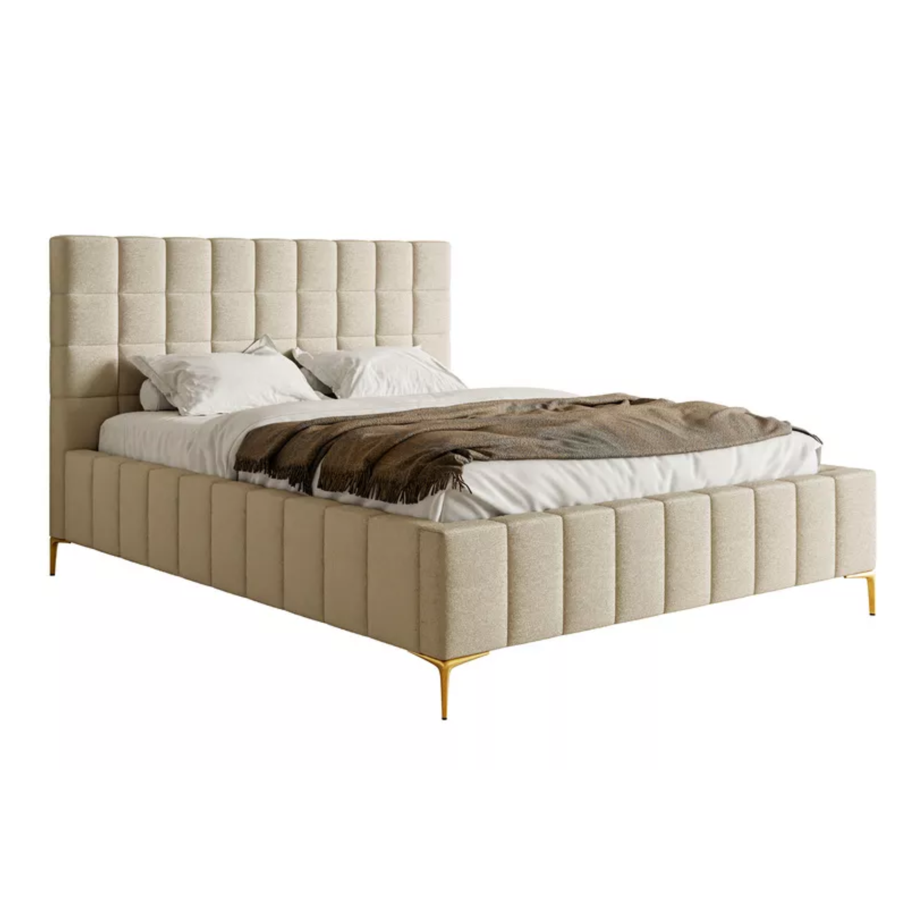 AURI bedroom bed, taupe