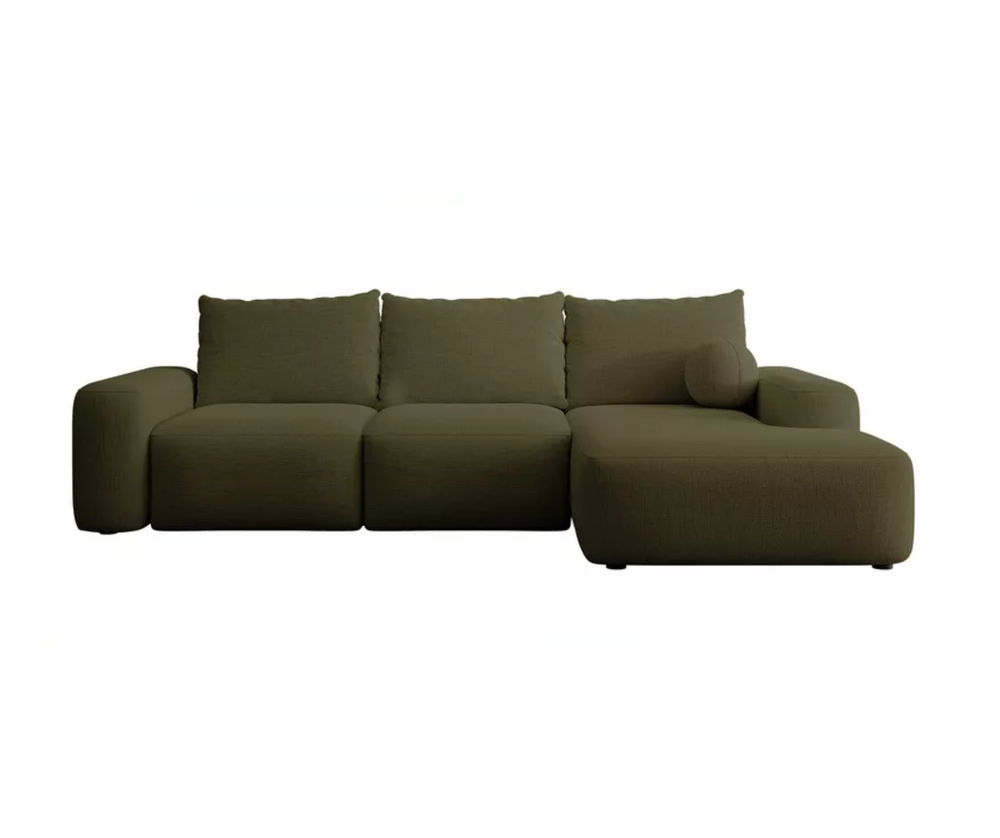 Kampinė sofa CARNOS, alyvuogių spalvos