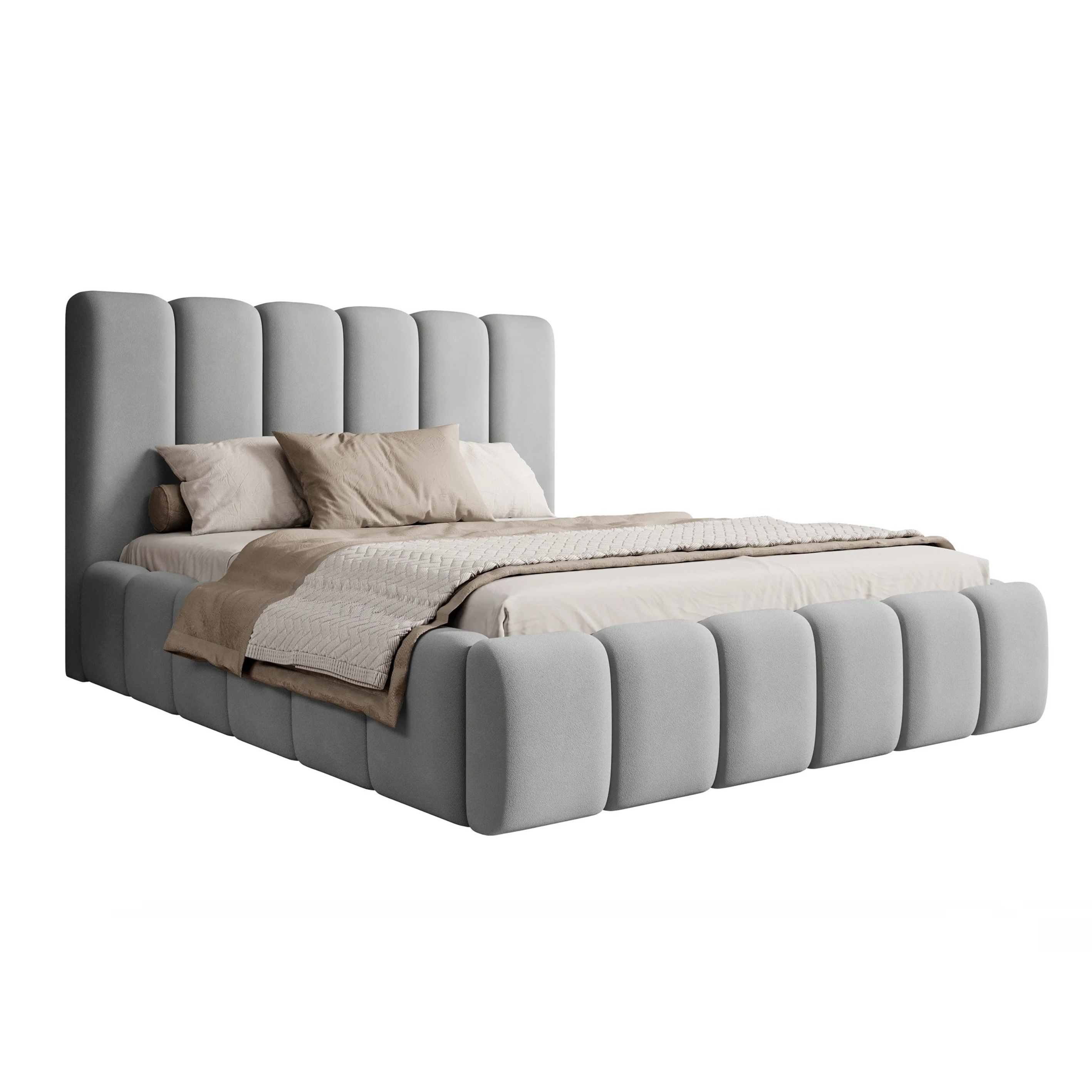 BISCOTTINO MAGIC Bedroom Bed, light grey