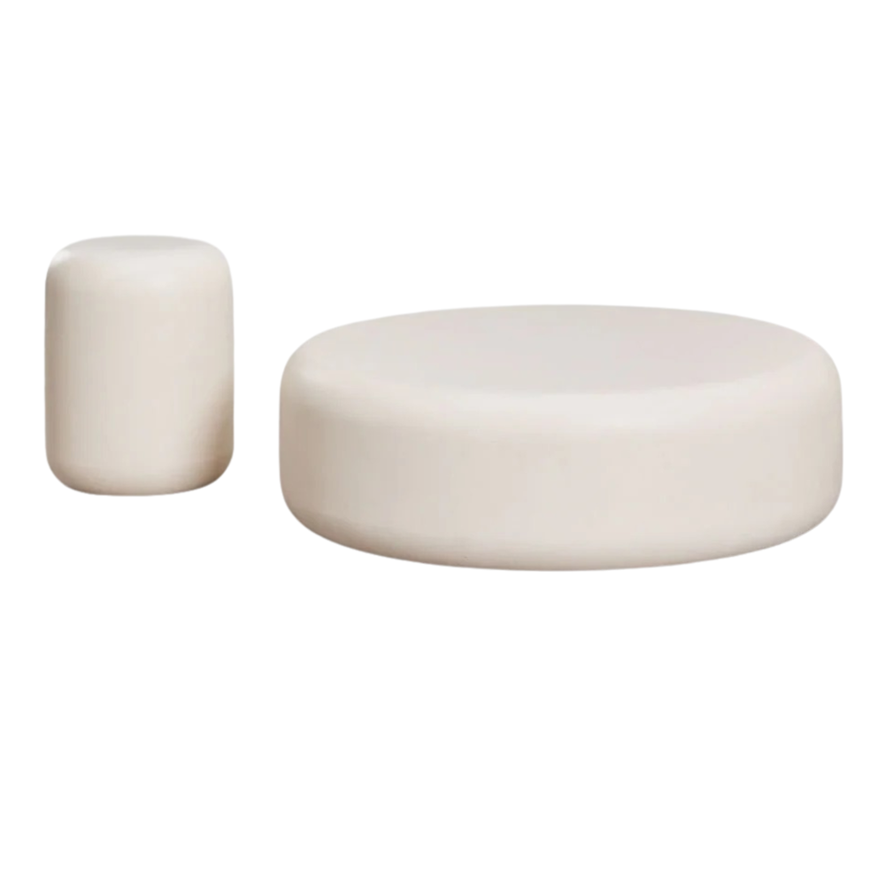 2 pcs. coffee table set ORVIURA, cement